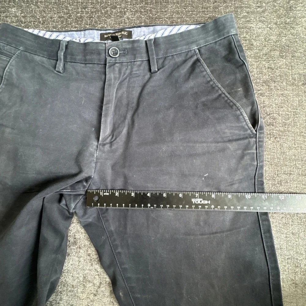 Banana Republic Kentfield Chino Pants Mens 30x30 Gray Cotton Straight Mid‎ Rise